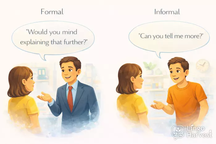 formal vs informal English would you mind explain tell me more