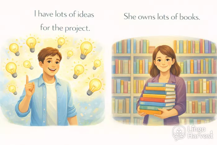 lots of ideas project and lots of books ownership