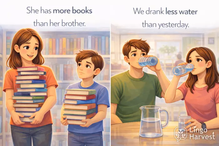 more books than brother vs drinking less water comparison