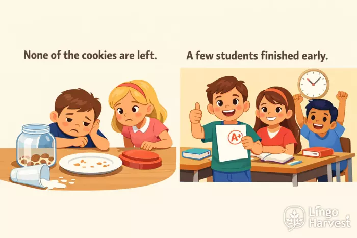none of vs a few examples students cookies