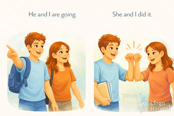subject pronouns he she I compound subjects