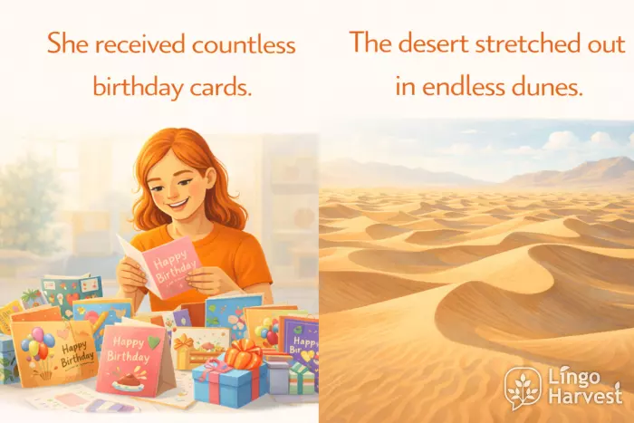countless birthday cards endless desert dunes