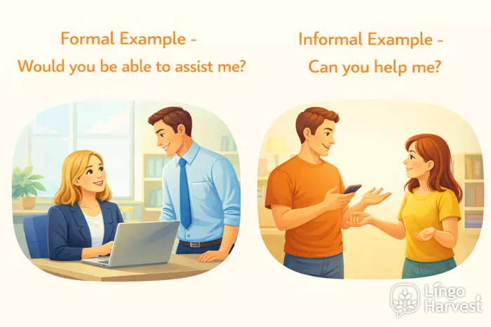 formal vs informal requests asking for help