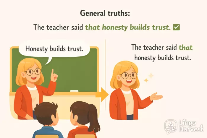 general truths in reported speech honesty builds trust