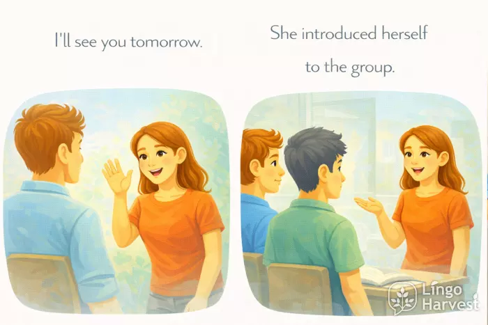 greetings see you tomorrow introduction herself group