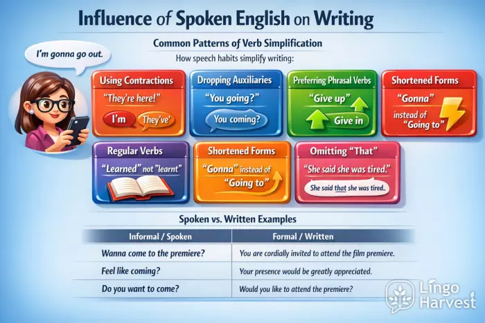 Influence of spoken English on writing illustration