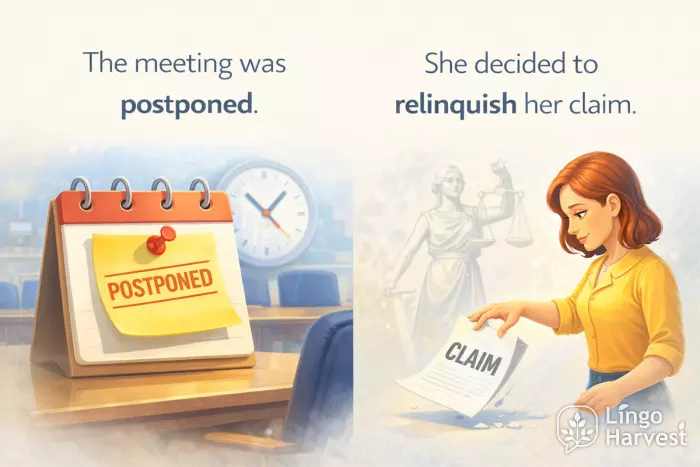 Meeting postponed, claim relinquished