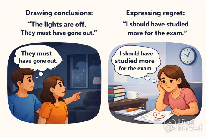 modal perfect must have should have regret conclusion