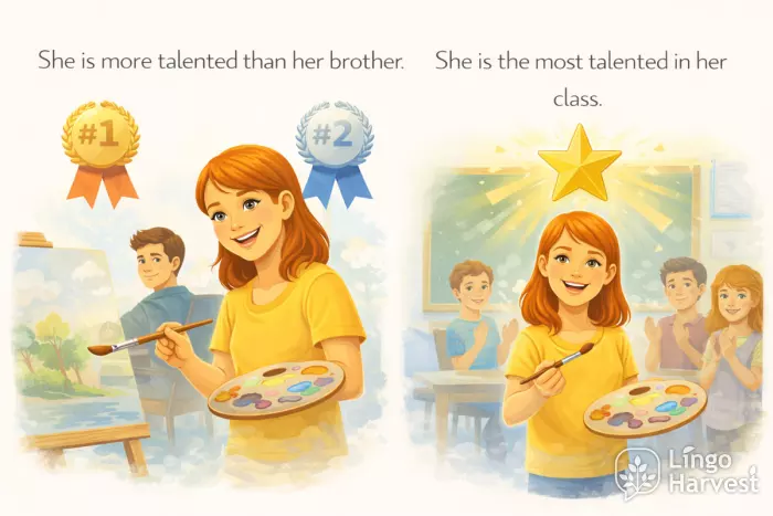 more vs most talented student comparison in class