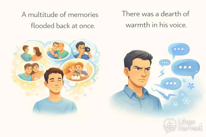 multitude of memories dearth of warmth voice
