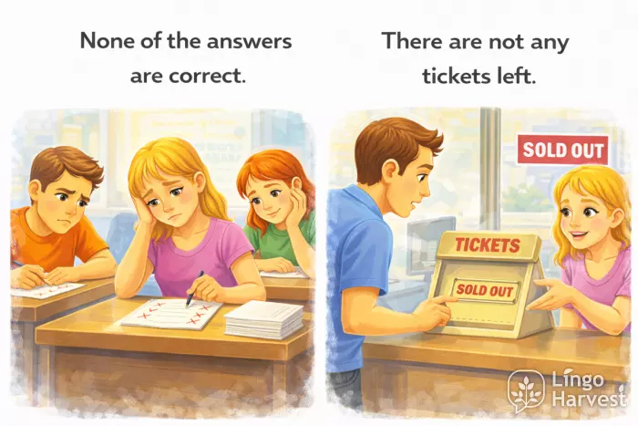 none answers correct and no tickets left sign