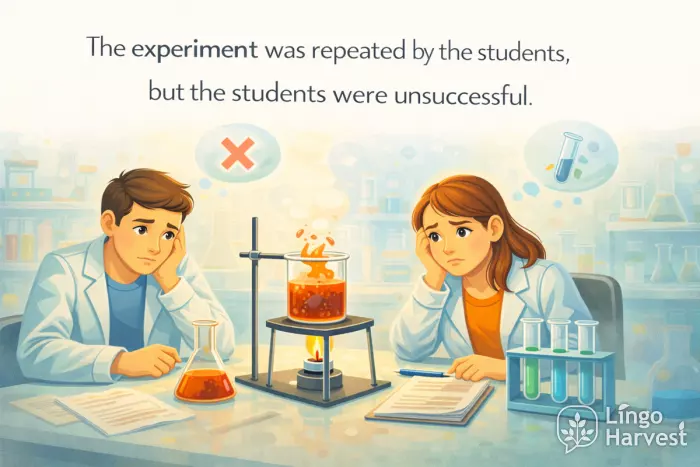 passive voice experiment repeated by students unsuccessful result