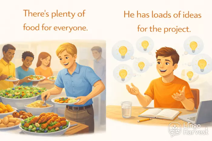 plenty of food loads of ideas quantity expressions
