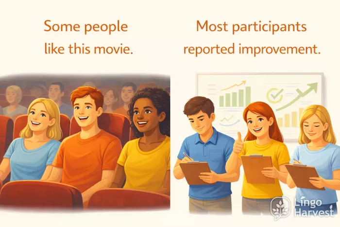 some vs most quantifiers movie opinion survey results