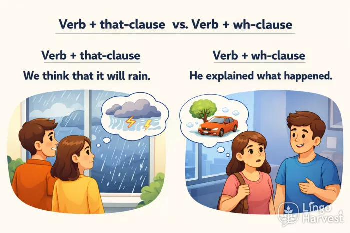 verb that clause verb wh clause examples