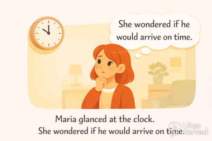 wondered if he would arrive on time clock