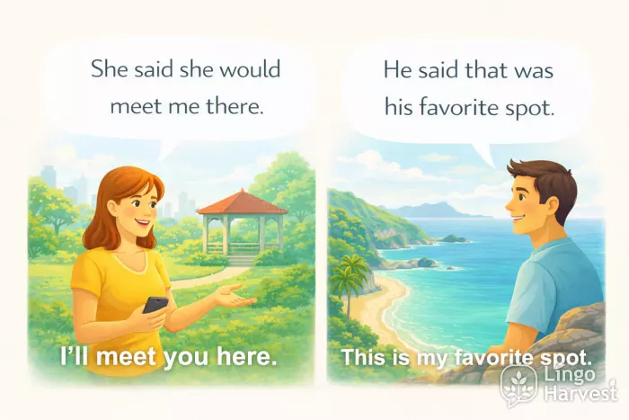 reported speech examples said would meet favorite spot