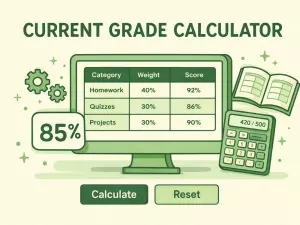 Current Grade Calculator – Calculate Your Course Grade