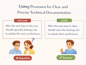 Using Pronouns for Clear and Precise Technical Documentation