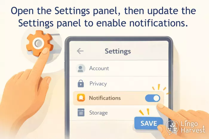 using pronouns in technical documentation settings panel interface