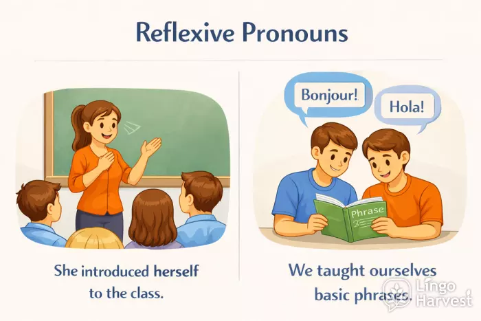 reflexive pronouns introduce oneself teach ourselves examples