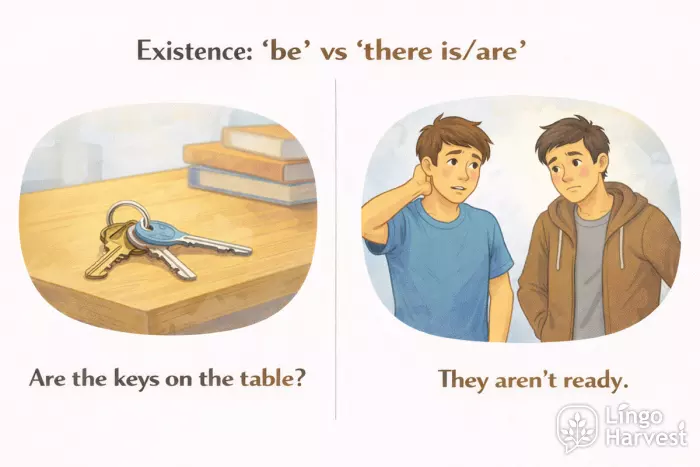 be vs there is are existence keys location readiness