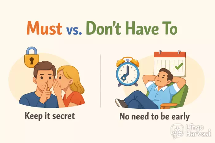must vs dont have to obligation and necessity examples