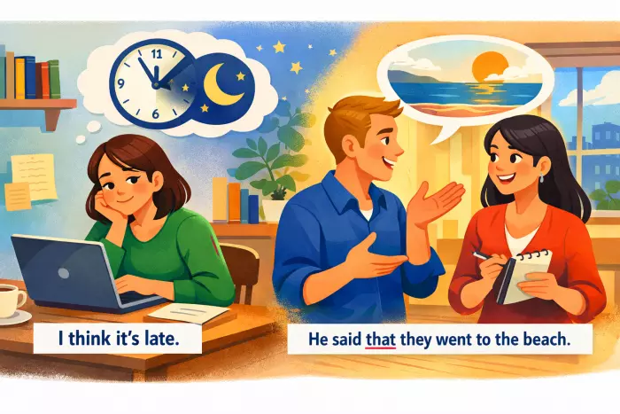 English learning topic: verb that-clause complements