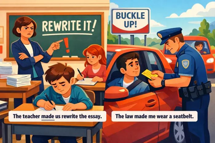 Causative verb patterns for forced actions