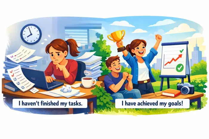 Present perfect result experience duration awareness