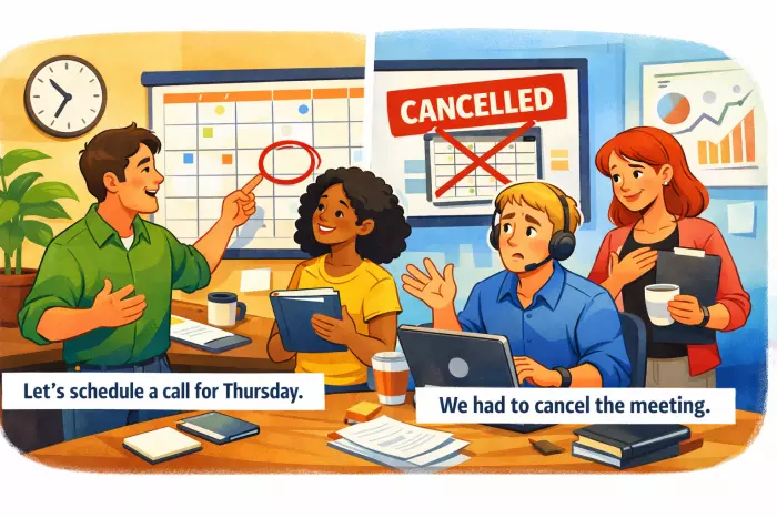 High-frequency workplace verb patterns for daily tasks