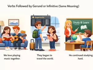 Verbs Followed by Gerund or Infinitive (Same Meaning)