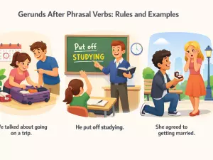 Gerunds After Phrasal Verbs: Rules and Examples