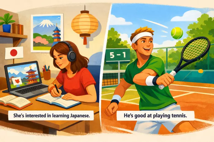 Gerund-after-preposition grammar pattern mastery