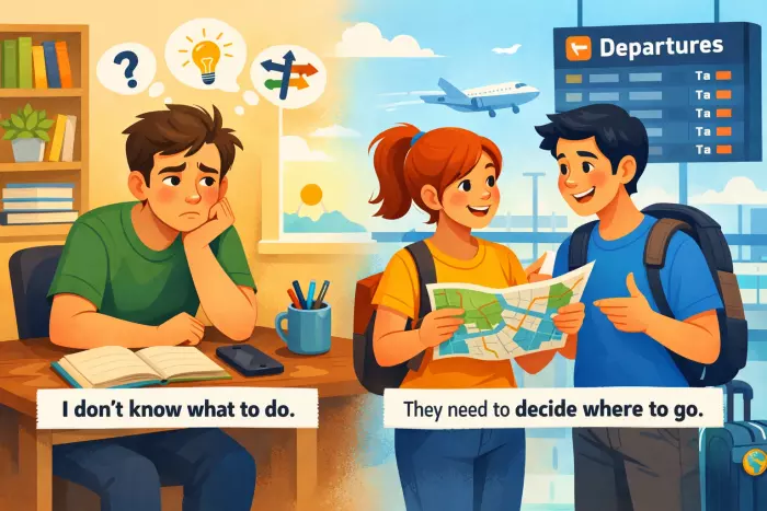 Gerund and infinitive question formation process