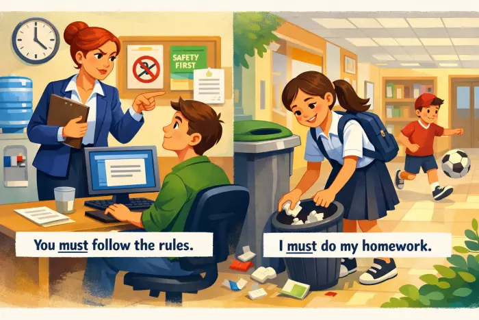 Firm non-optional obligation using must grammar