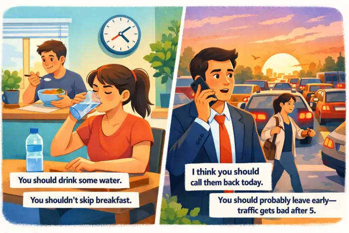 Using should for advice and expectations patterns