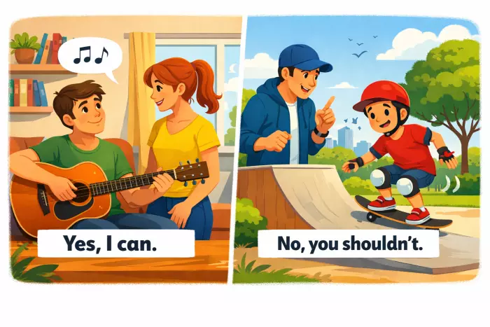 Modal verb retention in short answers