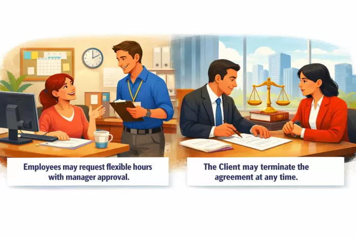 Formal permission tone in English grammar