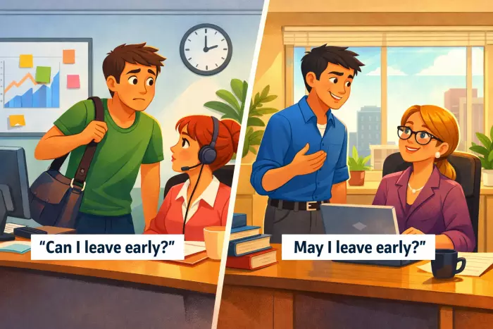 Modal verb confusion: ability, permission, obligation, advice