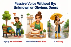 Passive Voice Without By: Unknown or Obvious Doers
