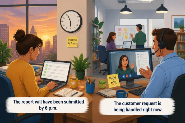Contextual passive voice selection skills